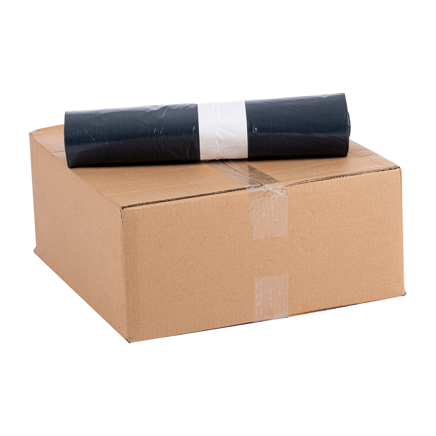 Waste bag 120 l, LDPE recyclate, 37 mu, black bag, no print, unperforated, without closing ribbon