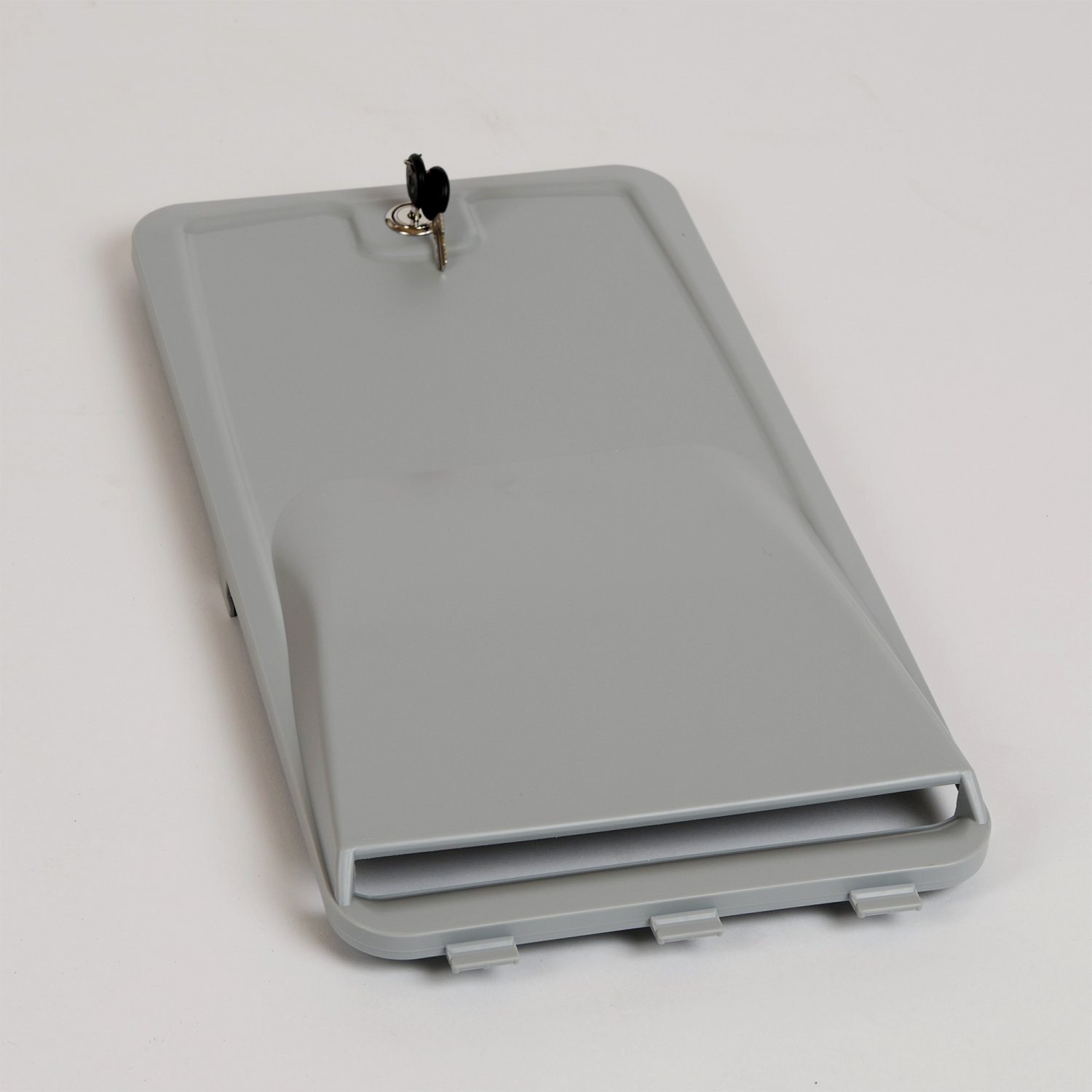 Shredinator lid with lock, grey detail 2