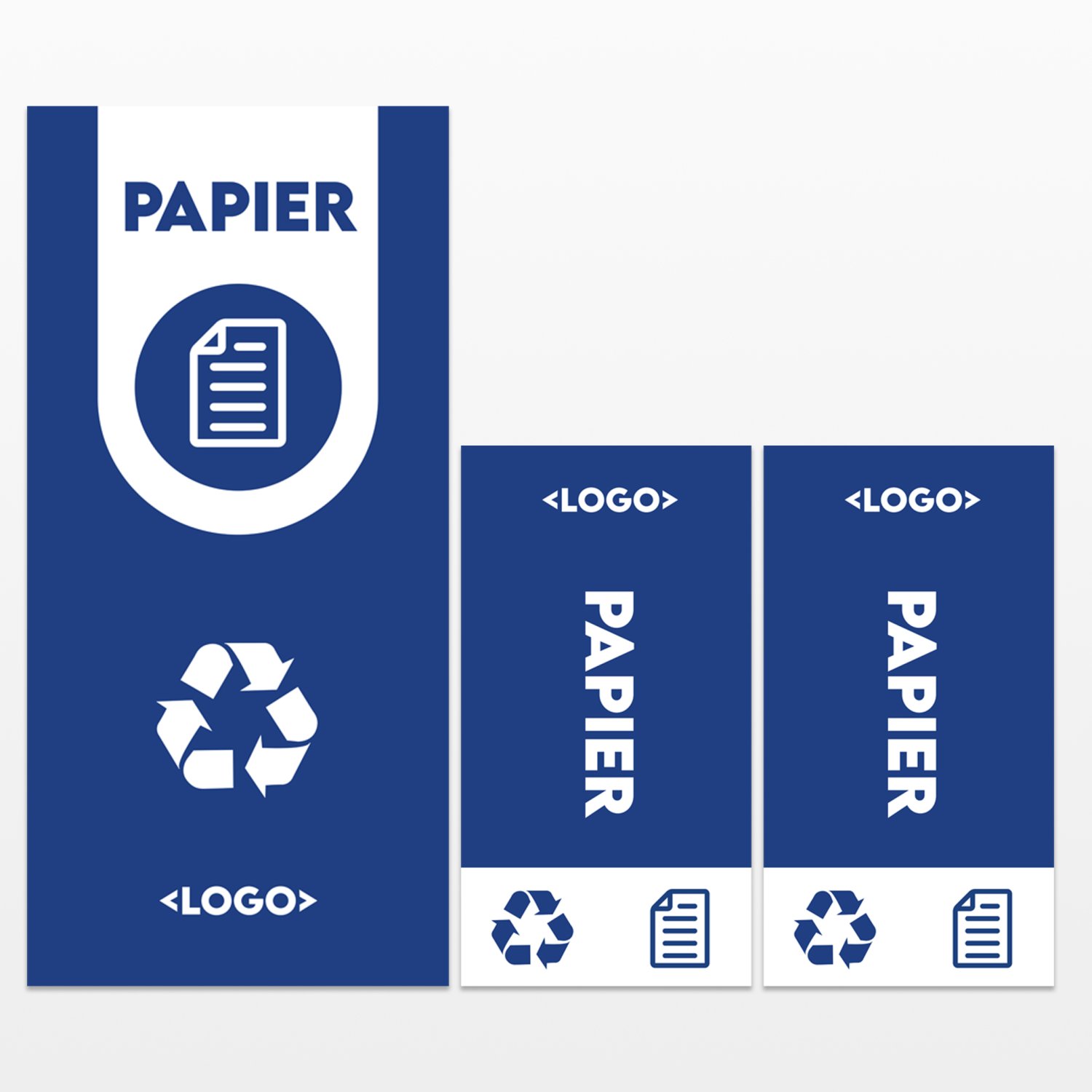 WasteWatcher 121 l. stickerset papier bestaande uit één sticker voorkant en twee stickers voor de zijkant